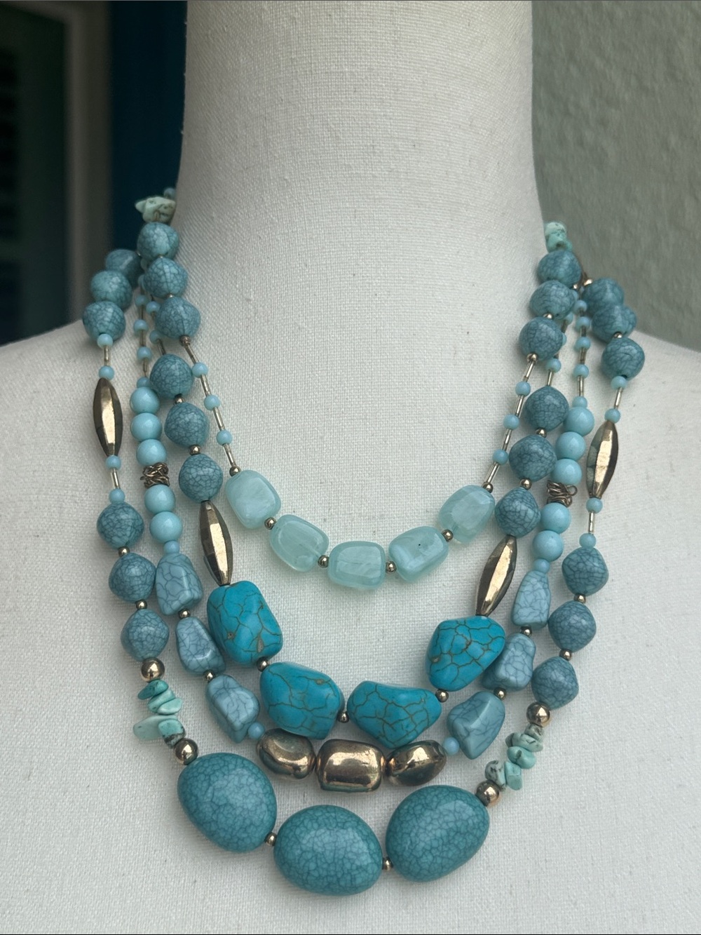 Bocar multi strand beaded necklace - NWOT